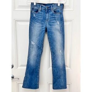 Gap 1969 Resolution Perfect Boot Jeans Womens 28s Blue Distressed Bootcut Denim